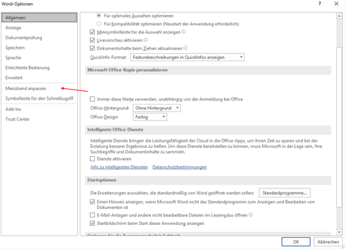 Eigene Shortcuts in Word erstellen anpassen