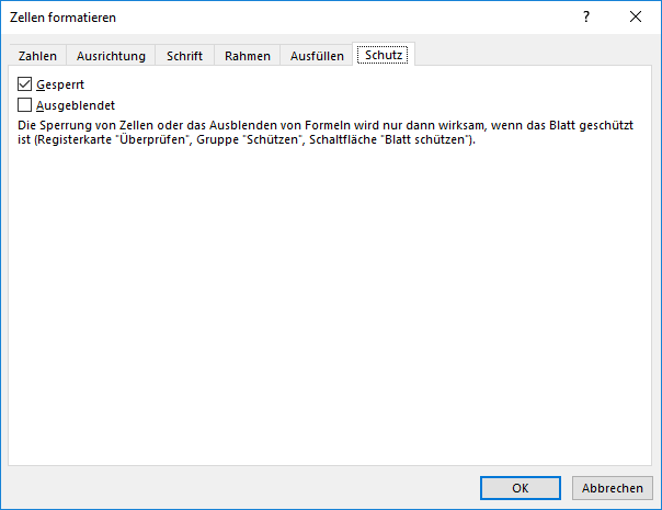 gezielt Formeln schützen excel häkchen entfernen