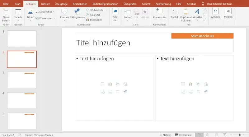 Fußzeile in Folienmaster PowerPoint  bearbeiten neue Folie