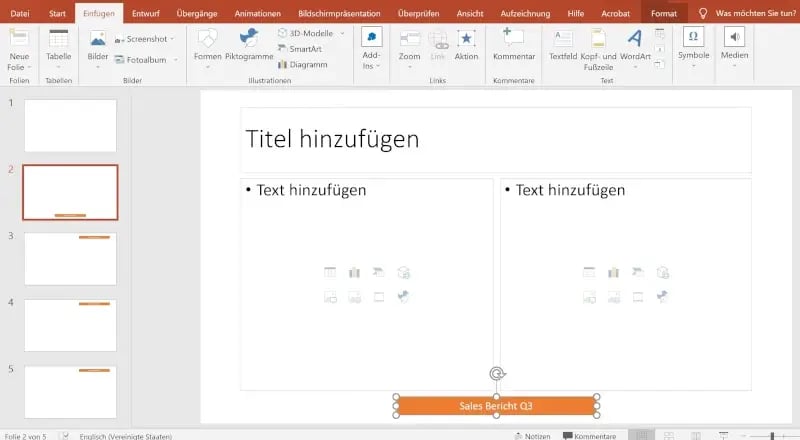 Fußzeile in Folienmaster PowerPoint bearbeiten
