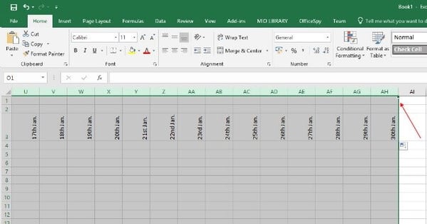 Gantt chart in Excel create design
