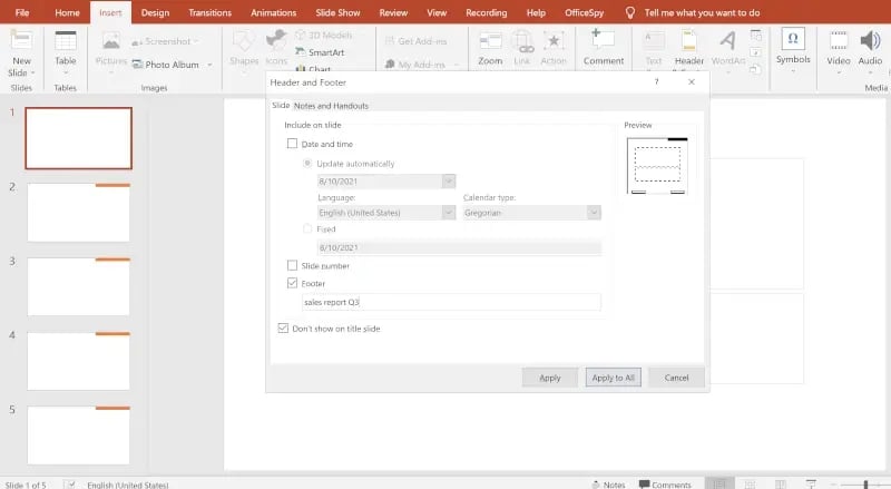 what to do if your powerpoint footer does not show