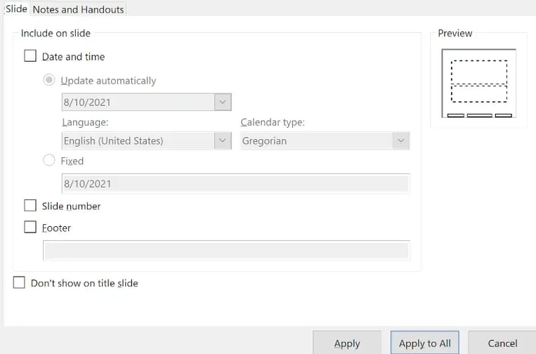 insert footer in powerpoint slides