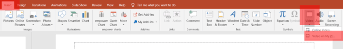Insert a video in PowerPoint