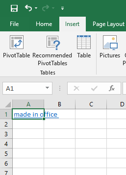 linking web source in excel result