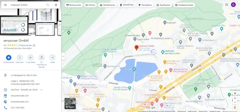  interaktive Karte PowerPoint Ort Google Maps auswählen