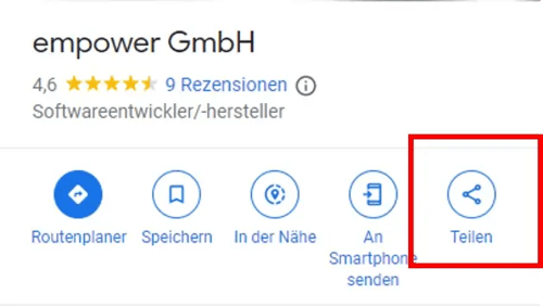 interaktive Karte PowerPoint Teilen Google Maps