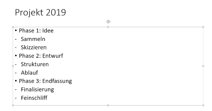 SmartArt Grafiken in Microsoft Office erstellen Punkte und Unterpunkte