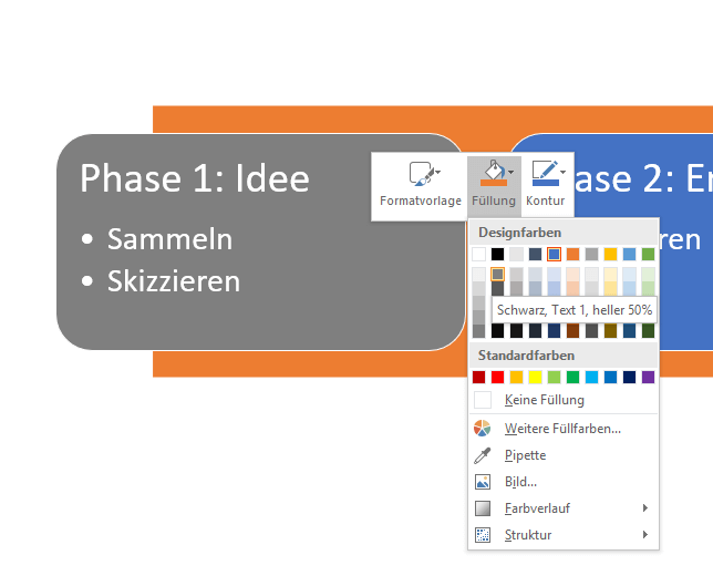 SmartArt Grafiken in Microsoft Office erstellen farbe ändern