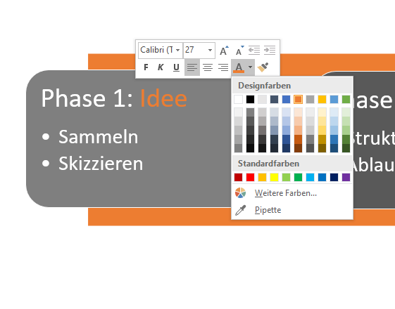 SmartArt Grafiken in Microsoft Office erstellen Schriftfarbe ändern