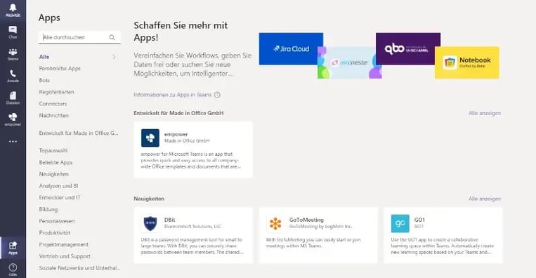 Microsoft Teams Guide App Store