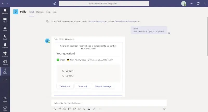 Microsoft Teams Guide Polly