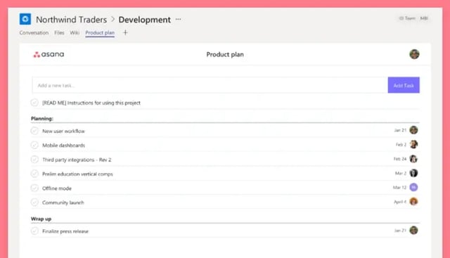 Microsoft Teams Guide Asana