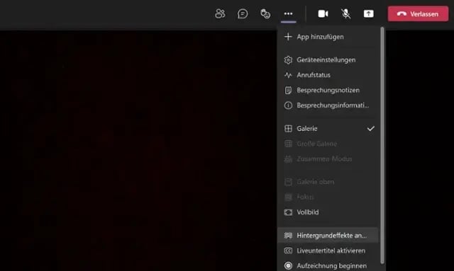 Microsoft Teams Guide Hintergrundeffekt anwenden