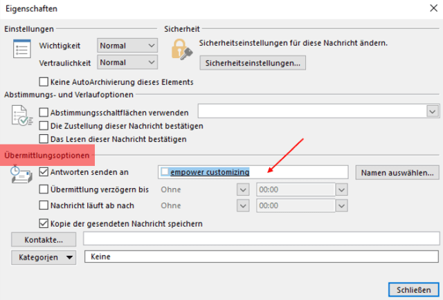 E-Mail in Outlook: Antwort automatisch an bestimmte Personen senden