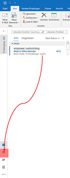 outlook unbekannte funktionen