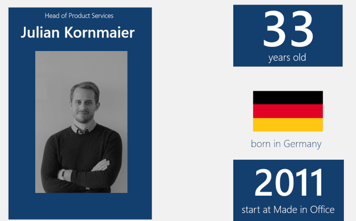 people from our company- Julian Kornmaier