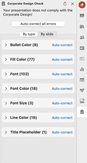 powerpoint add in macOS Corporate Design view violations