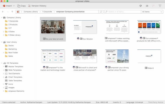 powerpoint add-in macOS corporate design Slide Library