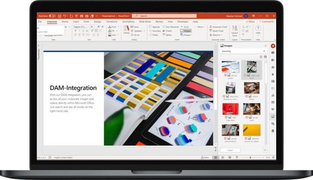 DAM integration powerpoint add in macOS Corporate Design