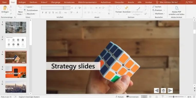 PowerPoint Folien verlinken Symbol einfügen