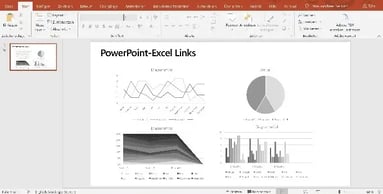 link to another powerpoint slide and excel