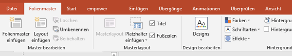 Powerpoint masterfelder einrichten empower slides Ansicht