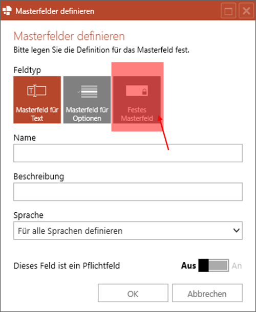 Powerpoint masterfelder einrichten festes feld