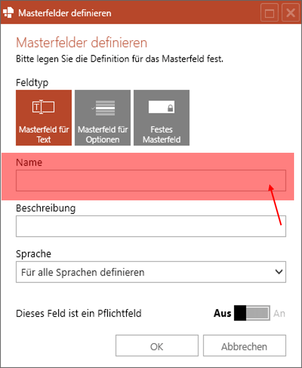 Powerpoint masterfelder einrichten benennen