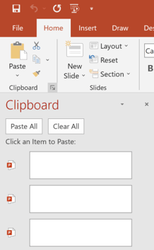 powerpoint presentation clipboard