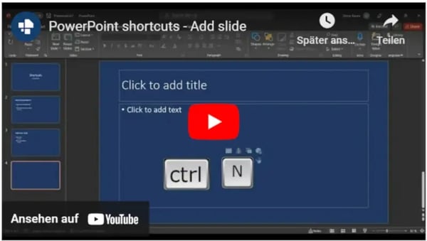 PowerPoint Shortcuts Add new slide