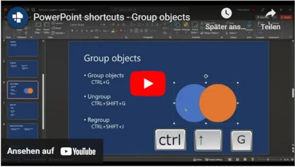 PowerPoint Shortcuts group objects