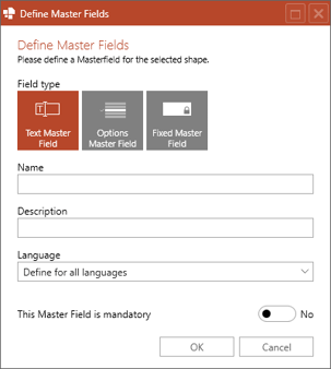 Set up master fields in PowerPoint text
