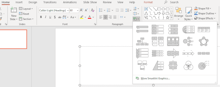 Create smartart graphics in microsoft office