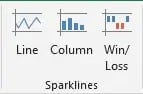 visualize data excel sparklines