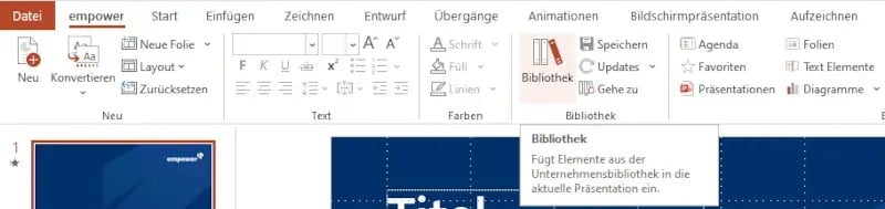 zentrales Template Management Vorlagen aktualisieren