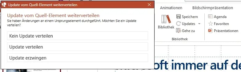 zentrales Template Management Vorlagen unternehmensweit aktualisieren durch Update erzwingen
