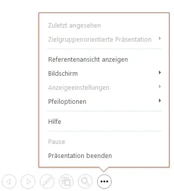 Bessere Präsentation PowerPoint Auswahlmenü Referentenansicht