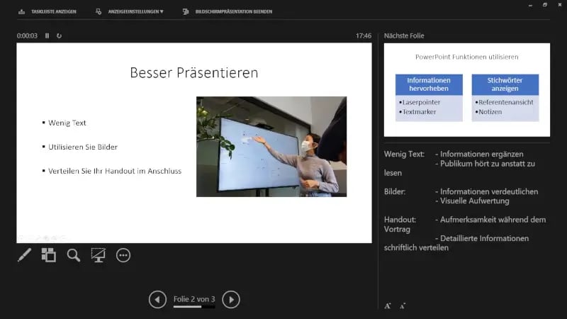 Bessere Präsentation PowerPoint Referentenansicht