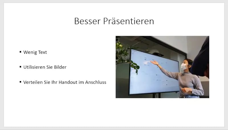 Bessere Präsentation PowerPoint Bilder statt Text nutzen