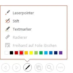 Bessere Präsentation PowerPoint Laserpointer oder Stift zum Präsentieren