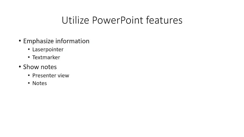 better presentations with Powerpoint utilize features