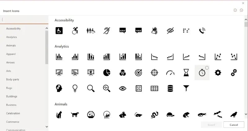 better presentations with Powerpoint use icons and pictograms