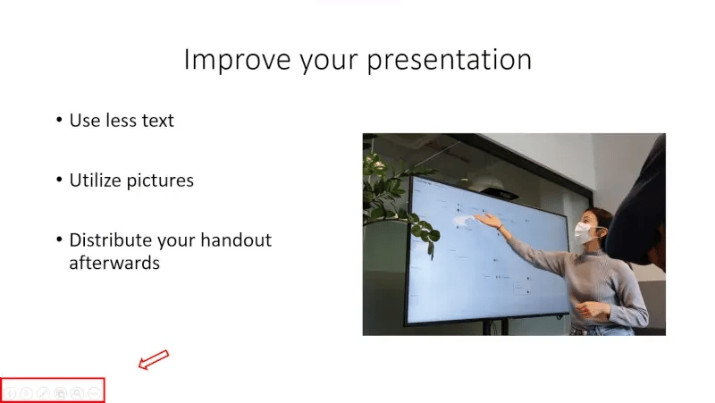 better presentations with Powerpoint select menu for presenter view
