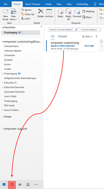 Outlook features turn email into appointment