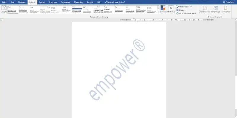 Wasserzeichen in Office Word Textwasserzeichen einfügen