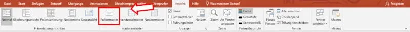 Wasserzeichen in Office PowerPoint Folienmaster