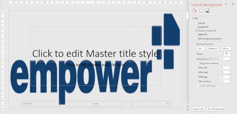 Watermark Microsoft Office PowerPoint upload file