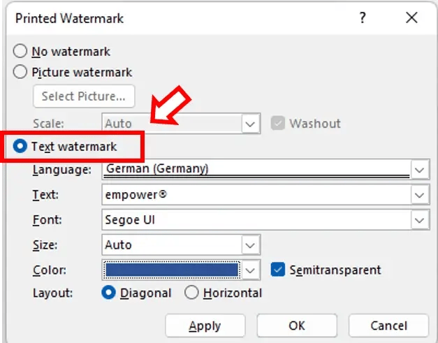 Text Watermark Microsoft Office Word