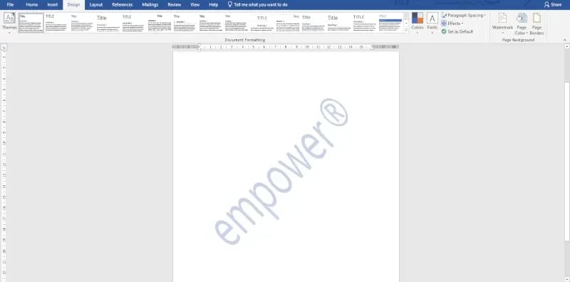 text Watermark Microsoft Office Word